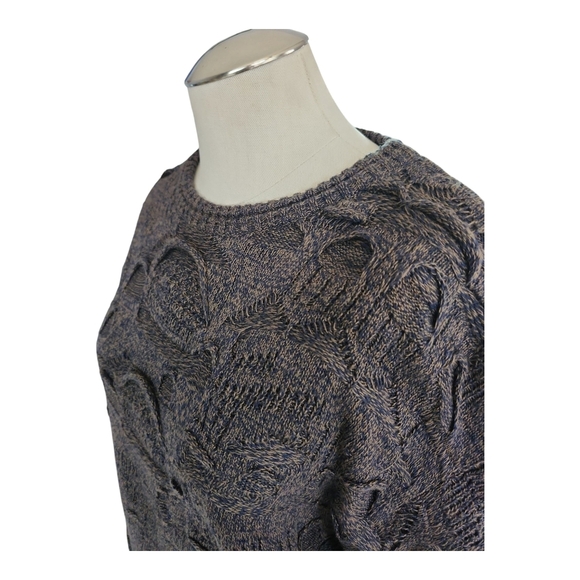 Vintage Florence Tricot 3D Coogi‑Style Sweater – Size M Cotton‑Blend - Picture 8 of 11